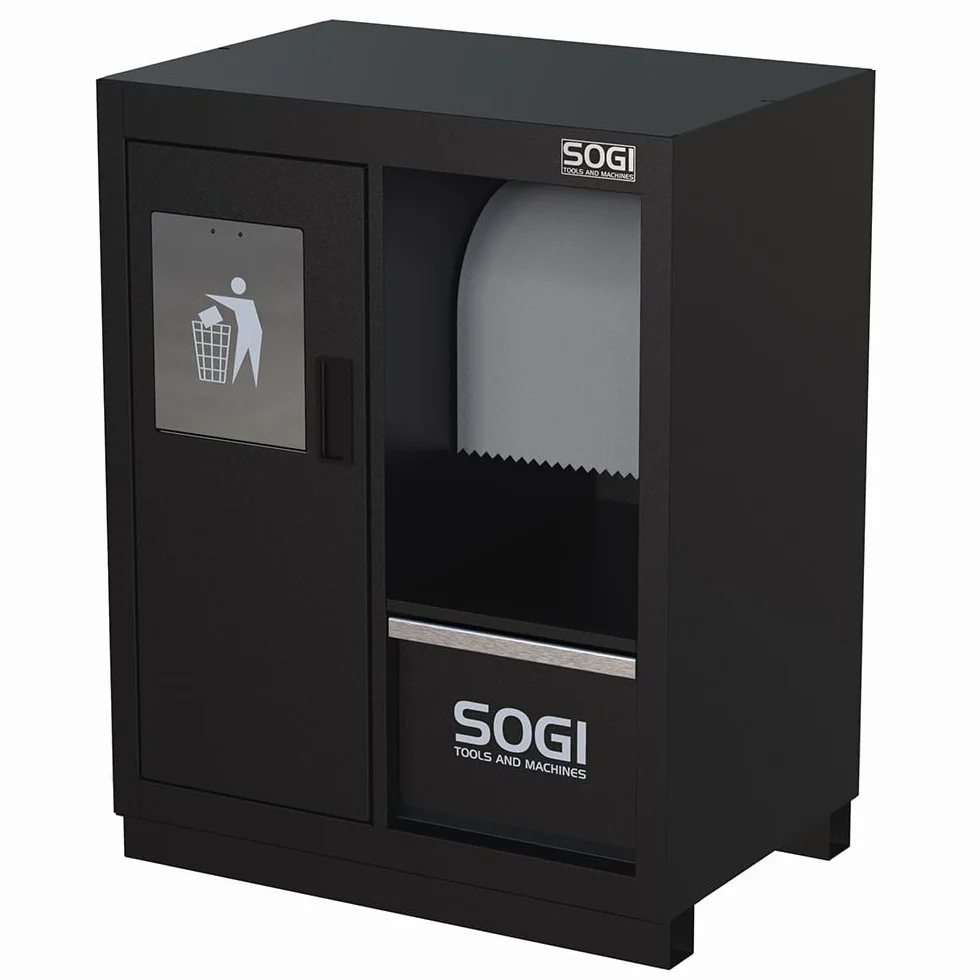 Sogi ARR-OFF-4320 Arredamento modulare in lamiera per officina e garage piano in acciaio inox 4315x466x2000 mm