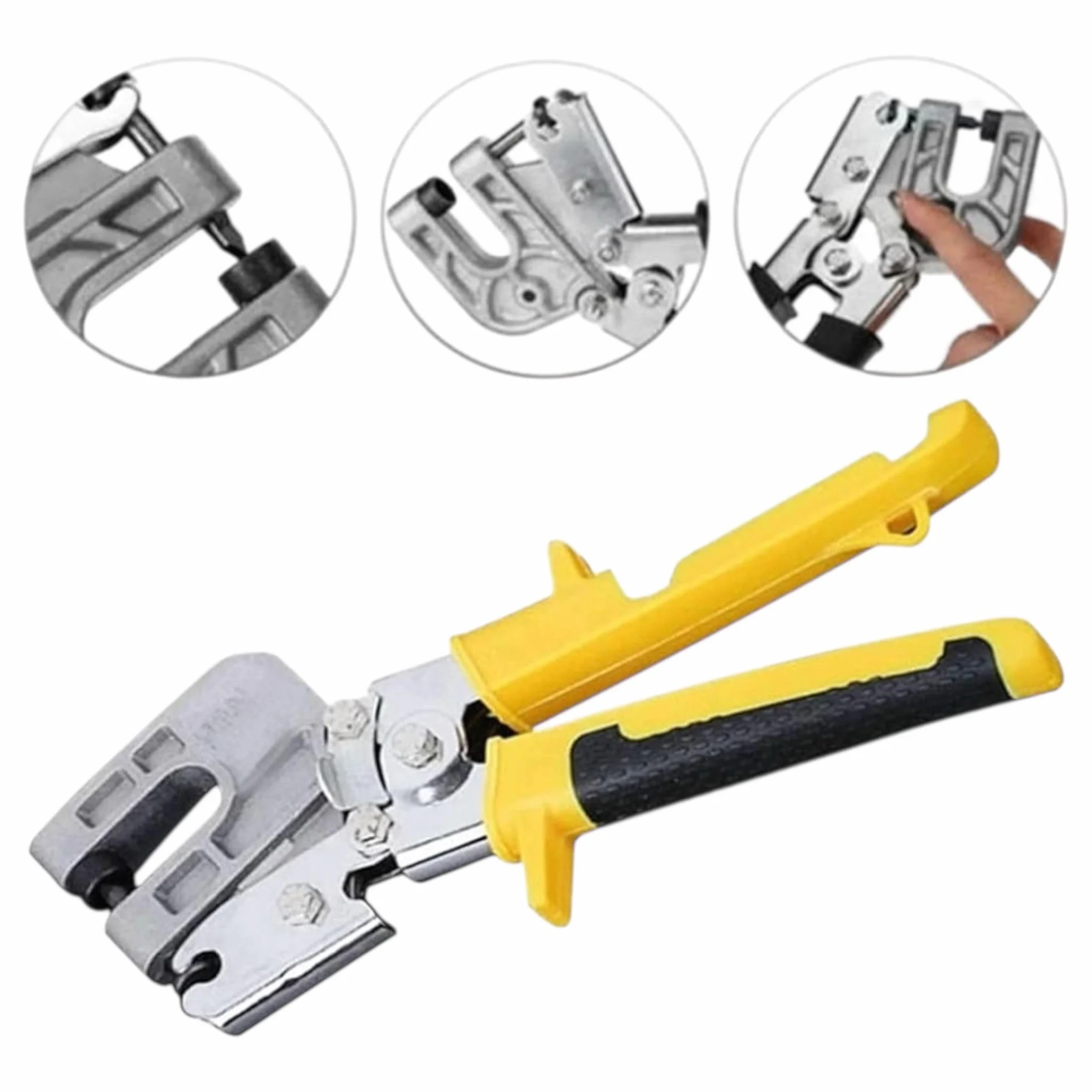 Pinza Crimpatrice per Cartongesso Professionale Unisce Profili C e U Senza Viti Acciaio Manico Ergonomico Antiscivolo