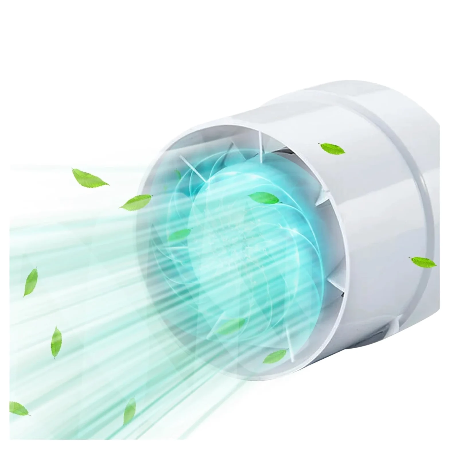 Ventola Aspirazione, Ventilatore Di Scarico In ABS Rotondo Silenzioso WC A Risparmio Energetico Condotto Di Estrazione In Linea For Serra Ventilatore Di Sfiato For Bagno Impermeabile Bianco ,per Bagno