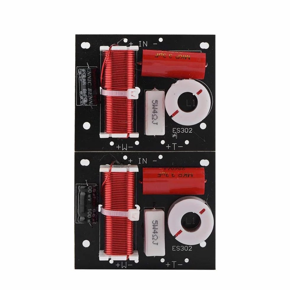 Socobeta Modulo divisore di frequenza 2 Pezzi 2 divisori di frequenza 2 Vie 2 unità Hi-Fi Audio Filtro Crossover distributore di Altoparlanti