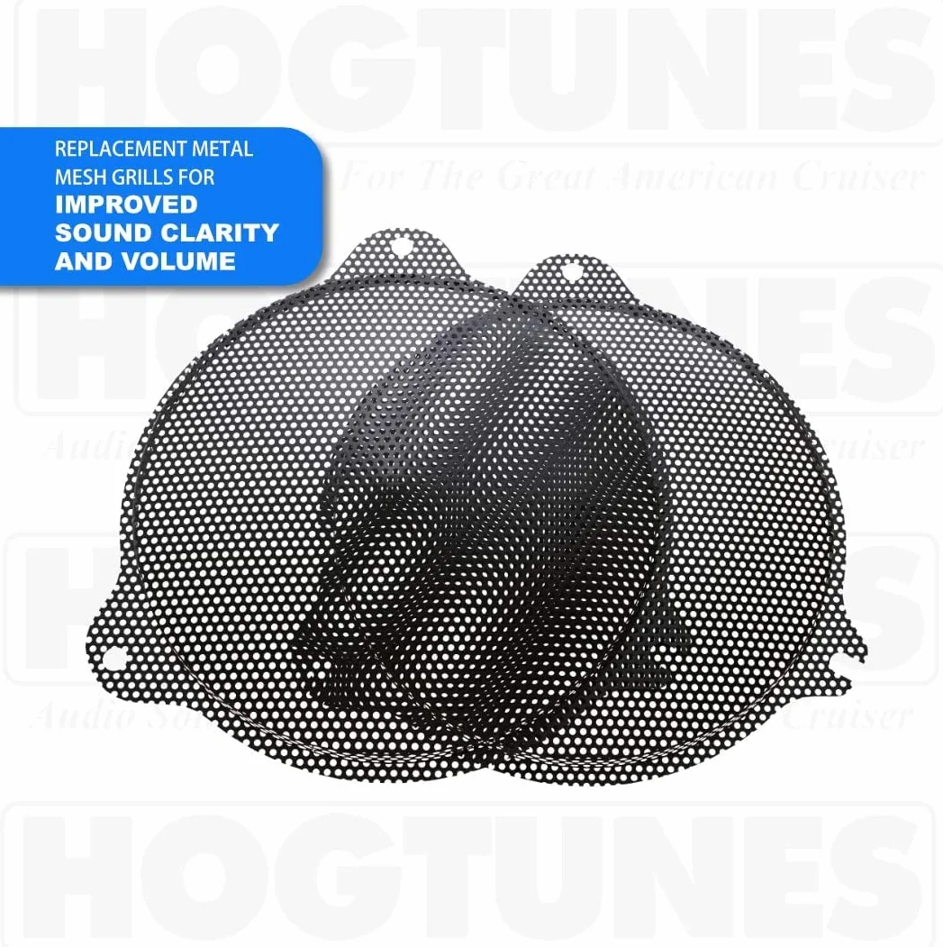 Hogtunes SG RM GRILL griglie per altoparlanti anteriori (confezione da 2), adatte per motociclette Harley-Davidson 2014-2024