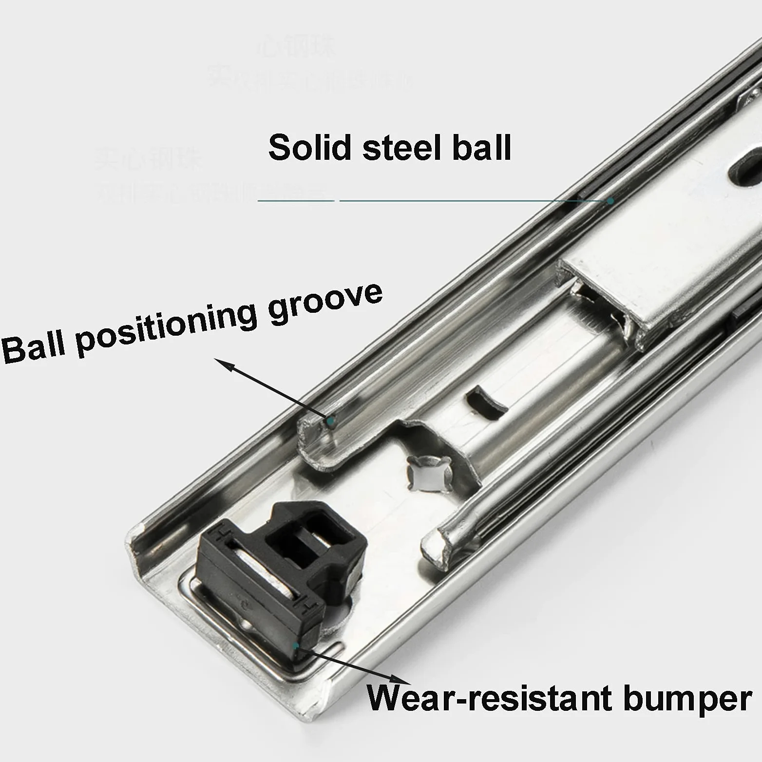 Guide con Cuscinetti a Sfera ad Estrazione Totale Guide per cassetti per carichi Pesanti Set di 3 sezioni 10~40 Pollici Guide per cassetti con Montaggio Laterale Guide per scaffali Merci, armadi,