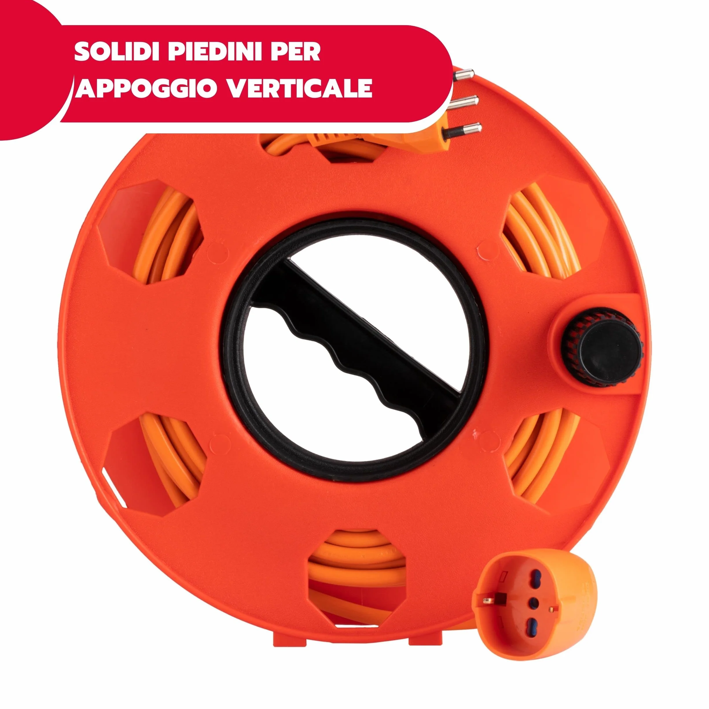 POLY POOL - PP2603 ROLLY Rullo Avvolgicavo per Trasportare e Sistemare Cavi - Avvolgi Cavo per Prolunghe Elettriche, Corde, Tubi Flessibili - Avvolgi Cavi fino a 30m