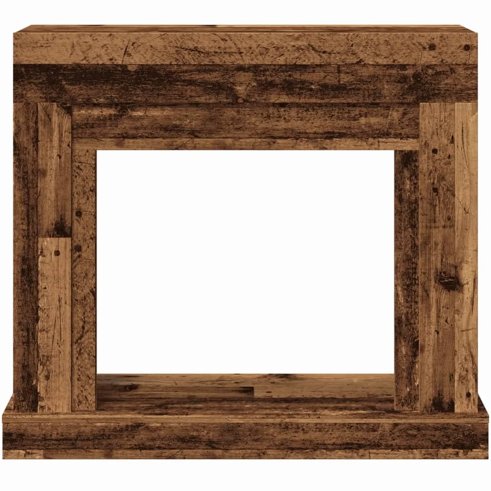 Cornice per camino effetto legno anticato, 100 x 30 x 87,5 cm, per caminetti elettrici con ripiano e supporto da parete, accessorio decorativo per camino per soggiorno e giardino