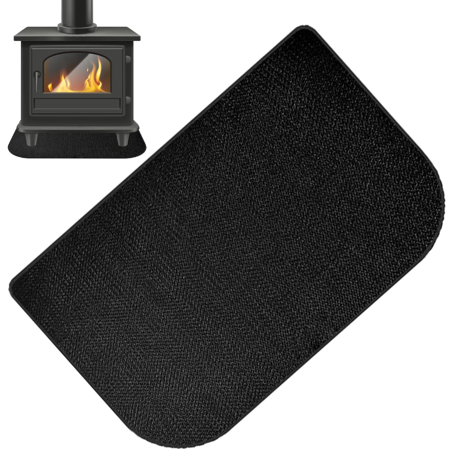 Tappeti Per Ignifughi Resistente Al Calore Ignifugo Antiscivolo | Tappetino per Stufa e Focolare Per Stufe A Legna Falò Casa E Appartamento Interno Ed Esterno Cucina Campeggio