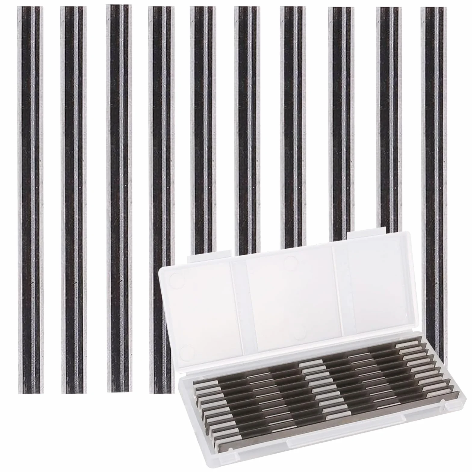 Bosch Set 10 Coltelli HSS per Piallatrice 82 x 5,5 x 1,2 mm Lama Reversibile