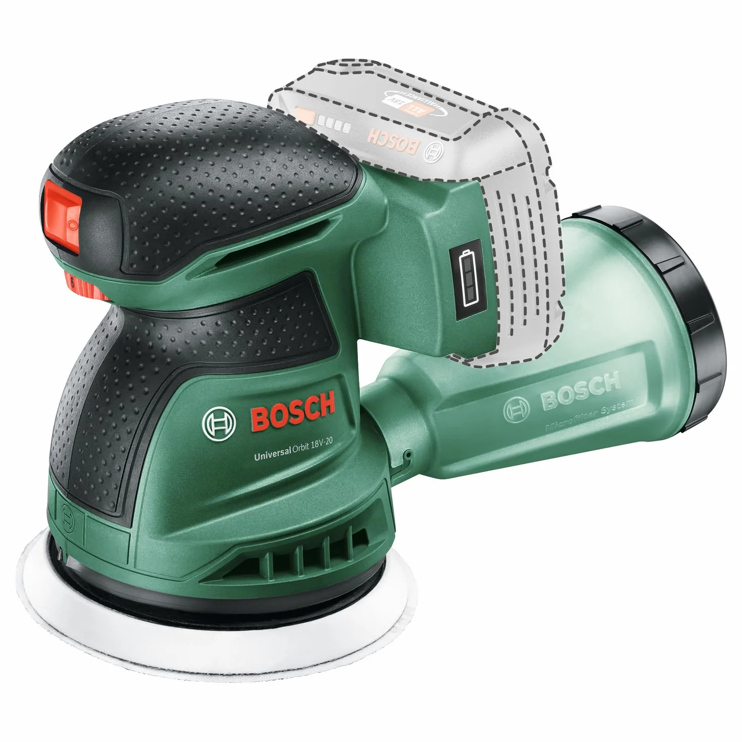 Bosch UniversalOrbit 18V-20 Levigatrice Rotoorbitale a Batteria 125 mm 18V