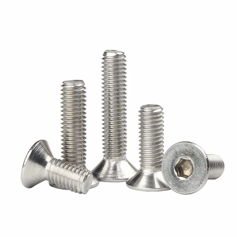 Bulloni a testa svasata M3 x 5mm Acciaio inossidabile 304 50 Pcs Esagonale Tappo presa Vite Testa piatta