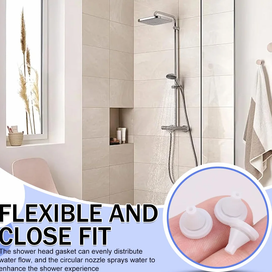 Soffione per Ugelli in Silicone 50 Pezzi, Ugelli di Ricambio, per Testa Pioggia Acciaio Inox, Diametro Foro 4mm