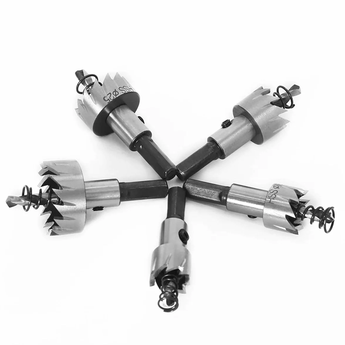 TOPWAY HSS Set Seghe a Tazza 5 pezzi 16-30mm Fresa Acciaio Alta Velocità Punte Trapano Taglio Circolare