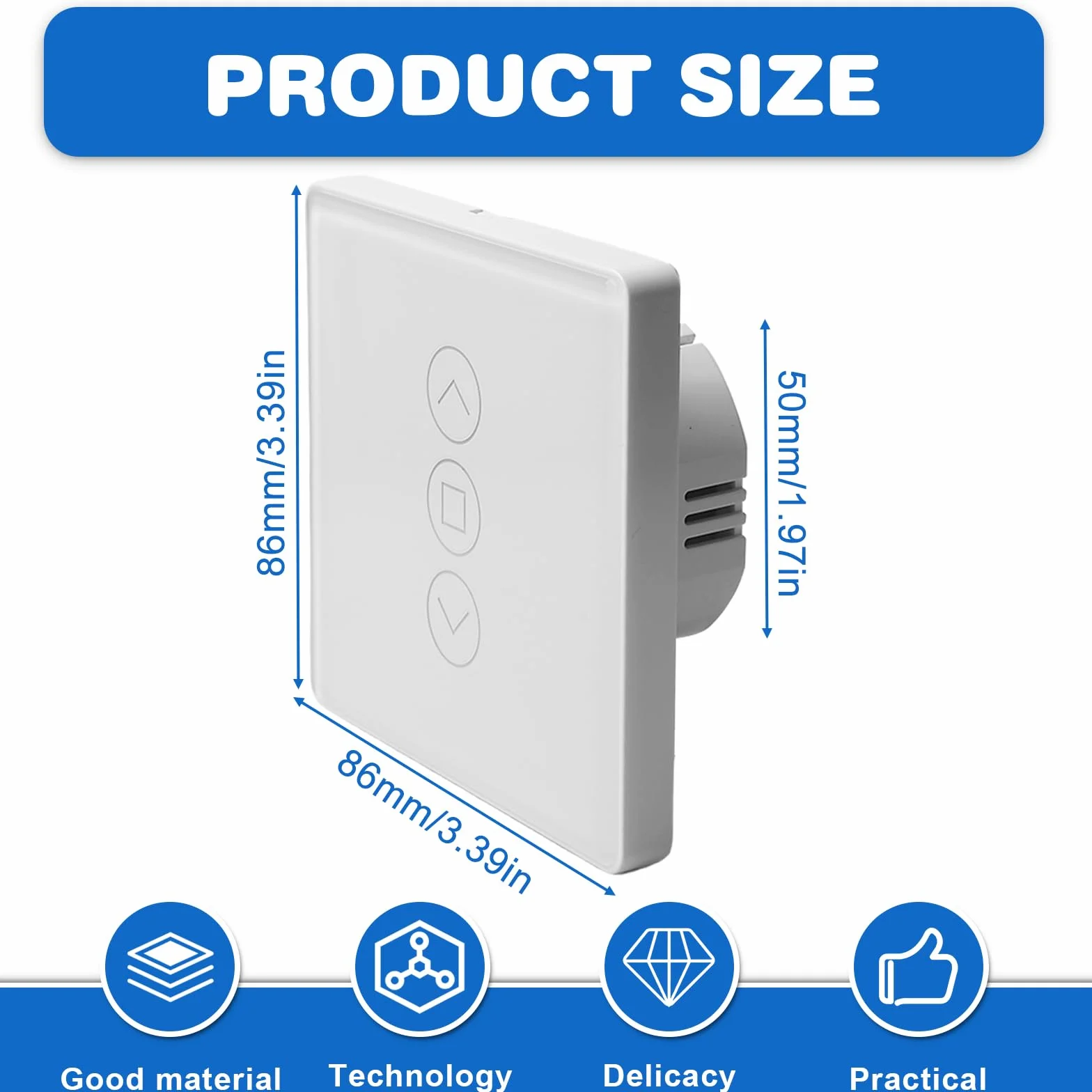 4 interruttori Wi-Fi per tapparelle, interruttore intelligente per tapparelle, interruttore per tapparelle 2.5D, compatibile con Alexa/Yandex/Google Home, timer e controllo vocale, scala neutra