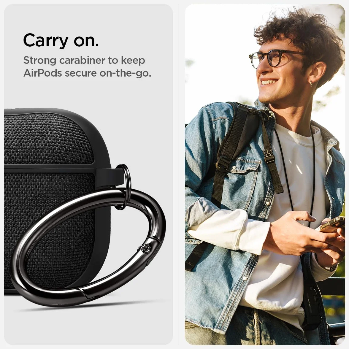 Spigen Cover Urban Fit Compatibile con AirPods 4 (2024), Custodia Airpods 4 - Nero