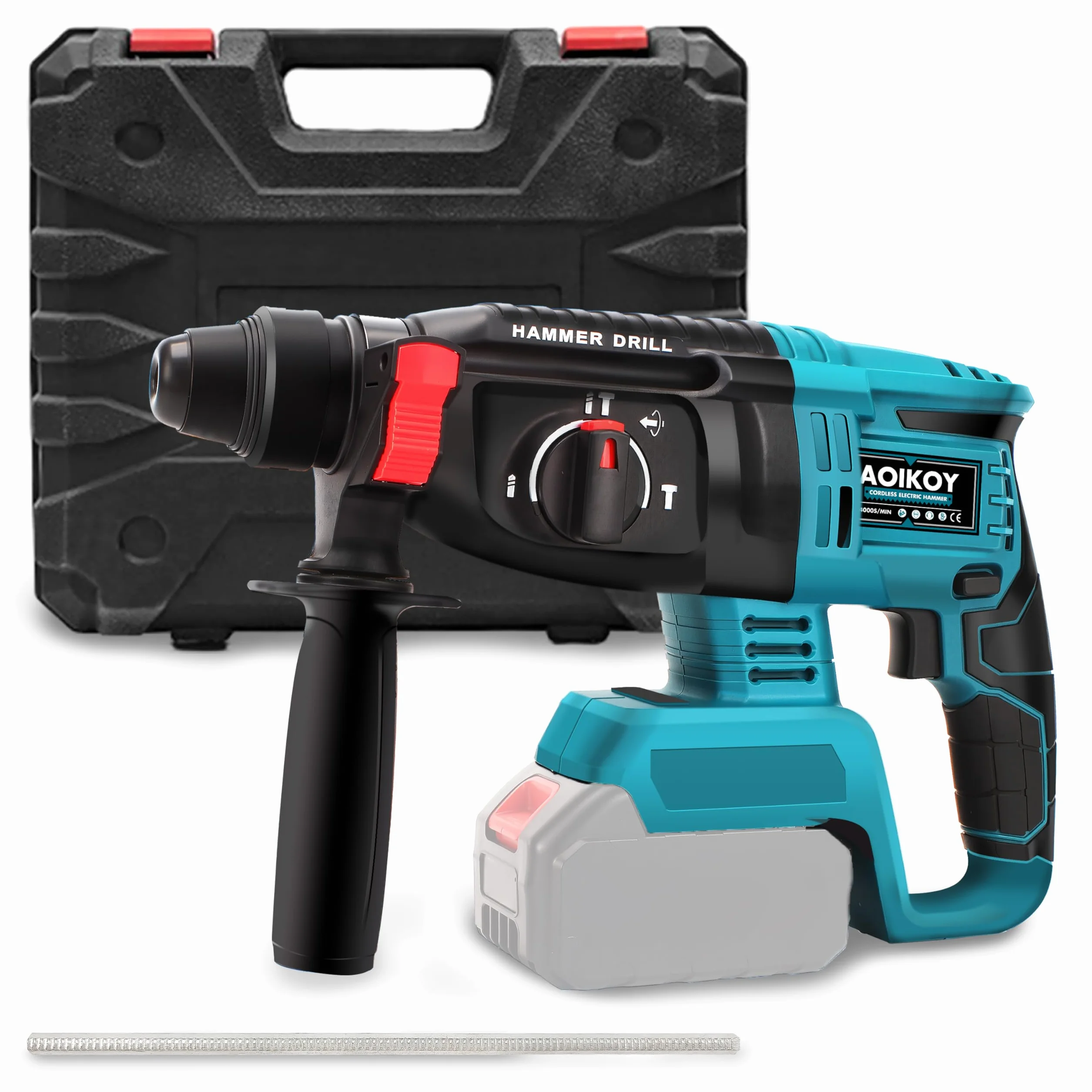 Martello Demolitore Senza Fili 21V, Tassellatore a Batteria Senza Spazzole, 4000 BPM, 32 mm, Compatibile Makita