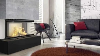 KRATKI Inserto per camino in acciaio a legna NBC 10 kW Ø200 saliscendi A+ | Acciaio nero, efficienza 83%, classe A+. Ecodesign, BImSchV 2, Kratki PRO; per recupero calore.; combustione efficiente