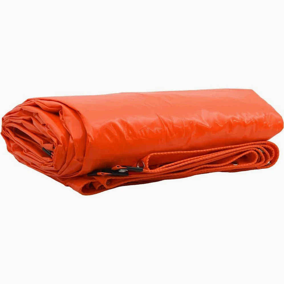 Telone 650 g/m², arancione, 3 x 5 m, con rivestimento in PVC, resistente alle intemperie, con occhielli, resistente agli strappi e ai raggi UV, ideale per giardino, campeggio, auto e protezione