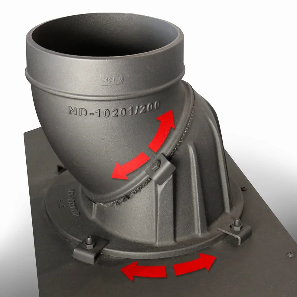 KRATKI Inserto per camino in acciaio a legna LUCY 16 kW Ø200 tunnel A+ 81 | Acciaio nero, efficienza 81%, classe A+. Ecodesign, BImSchV 2, Kratki PRO; per recupero calore.; combustione efficiente
