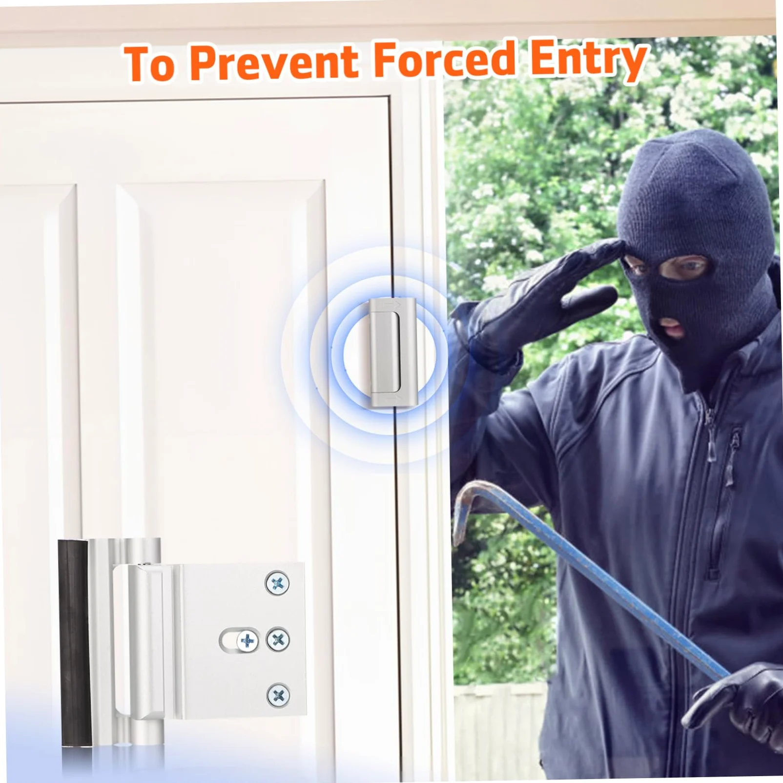 2pezzi Serratura Di Rinforzo Per Porta Dispositivo Di Sicurezza Per Porte Serratura Di Sicurezza Per Porta Interna Realizzata in Lega Di Alluminio Resistente e Durevole Facile Da i
