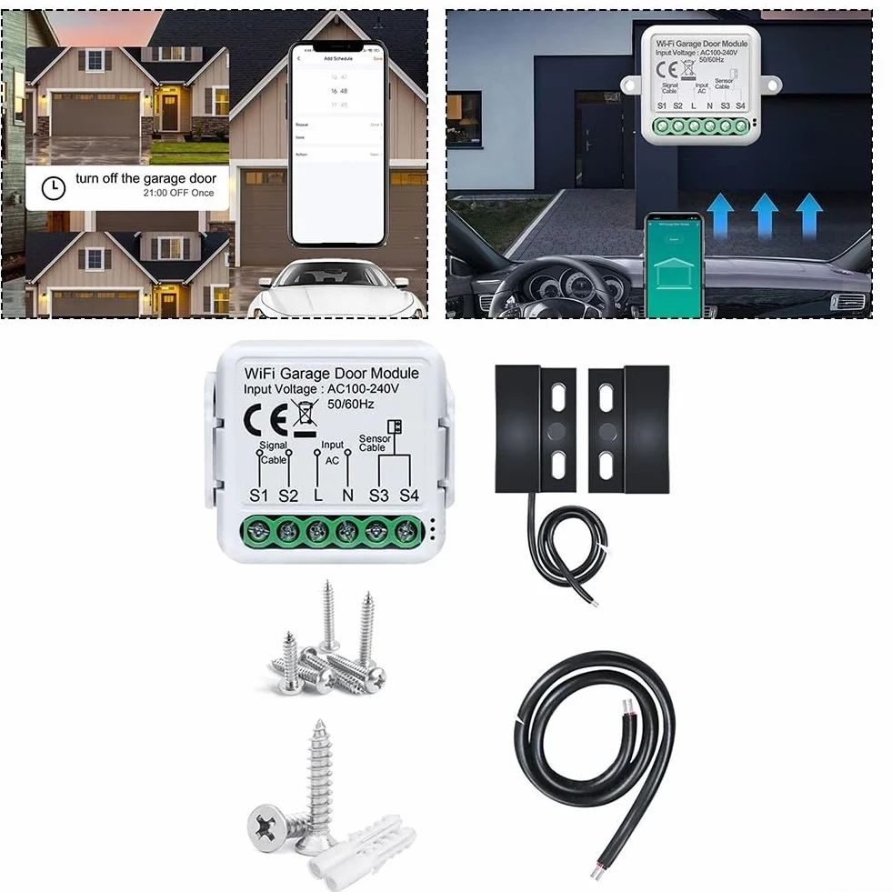 Sensore WiFi per porta garage con supporto Alexa e Assistente vocale