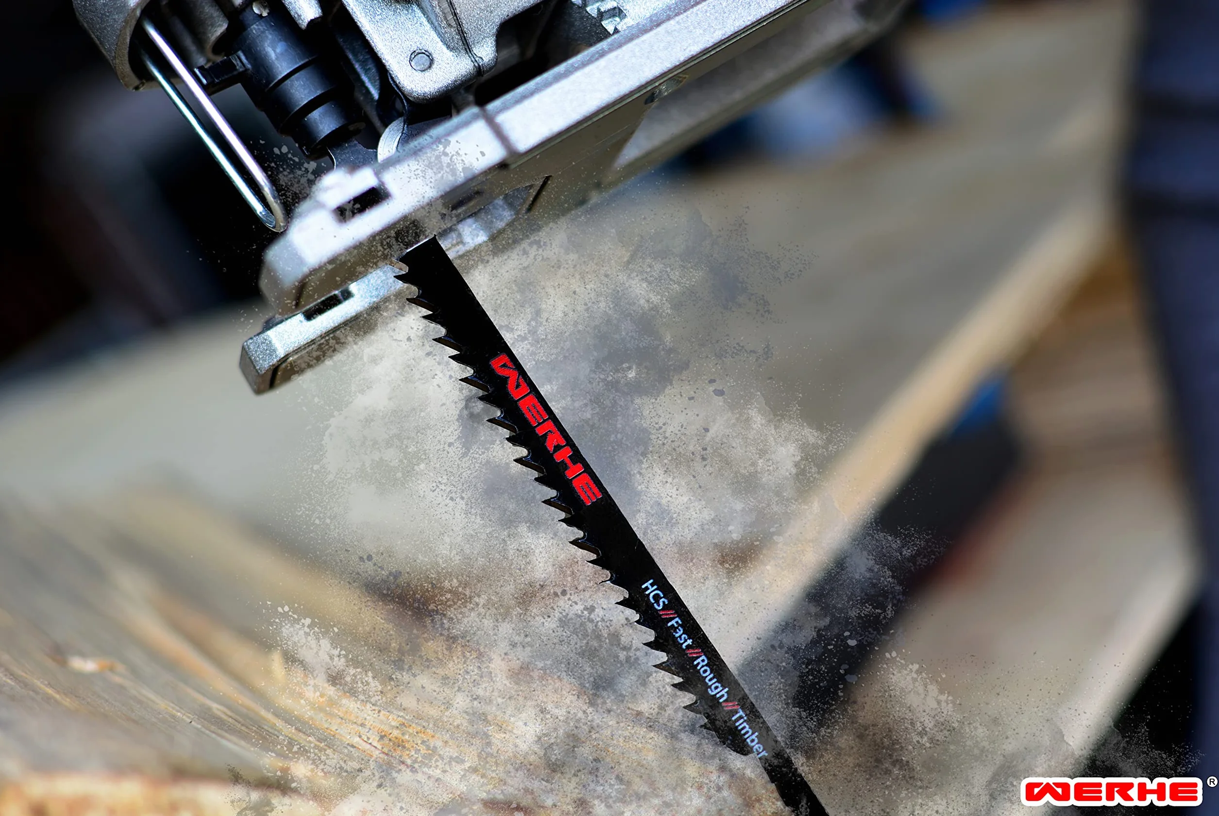 WERHE Set professionale lame per seghetto alternativo da 5 T744D 180mm – Lame extra lunghe per tagli precisi nel legno, compatibili con BOSCH, METABO, MAKITA & seghetti alternativi con attacco a T