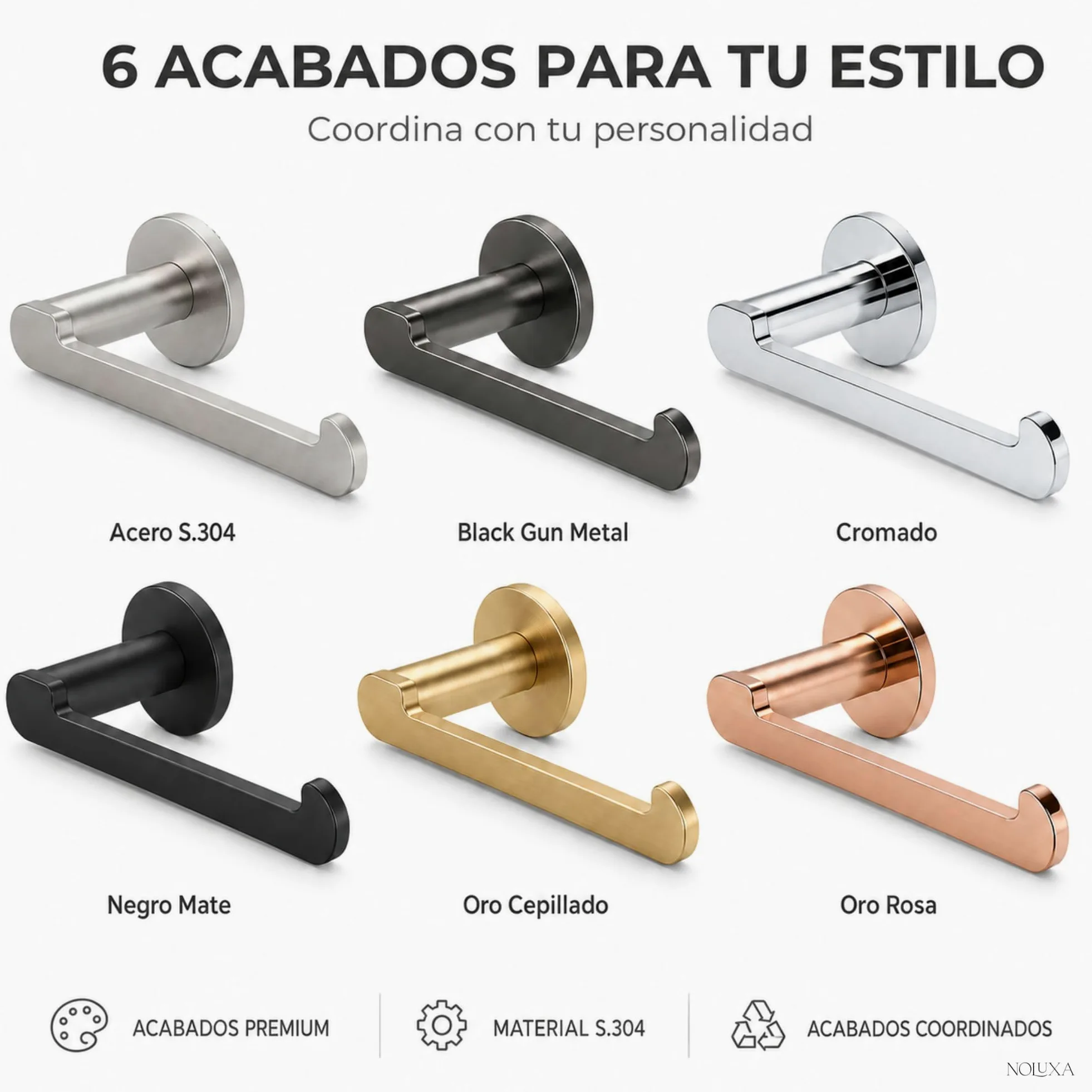 IMEX - Portarotolo Adesivo Carta Igienica Nero | Portarotolo Bagno Senza Forare in Acciaio Inox S.304 | Resistente a Umidità e Corrosione | Doppio Sistema di Fissaggio (Avvitato o Incollato)