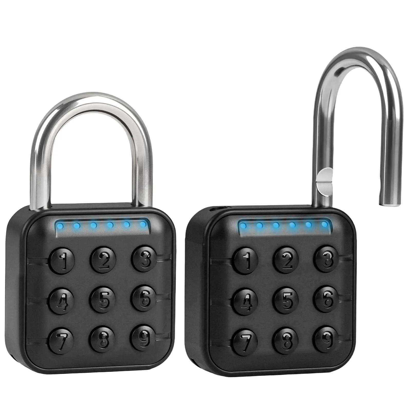 Lucchetto a combinazione intelligente per armadietto, lucchetto digitale con password a 6 cifre, in lega di alluminio, lucchetto combinato per palestra, lucchetto di sicurezza a pulsante, impermeabile