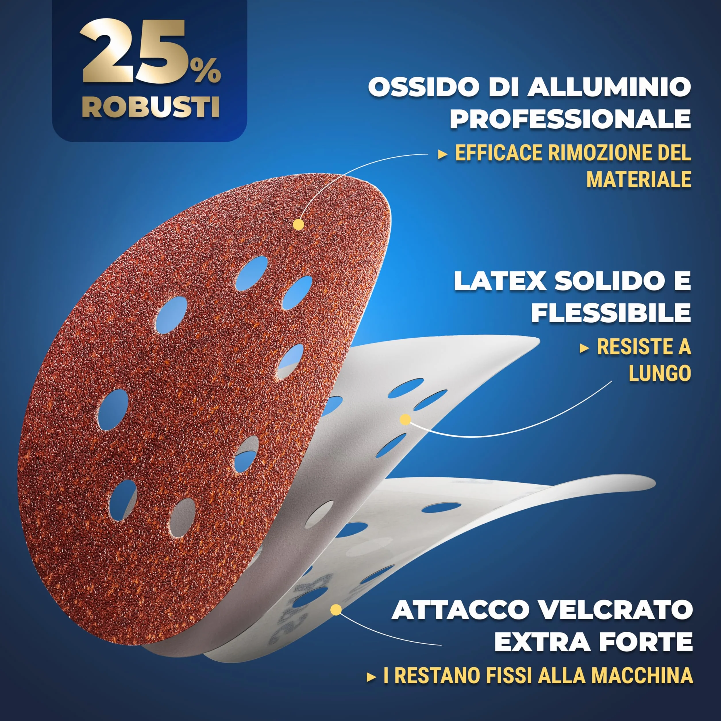 S&R Dischi Abrasivi 125mm Carta Vetrata Grana 40-240 8 Fori Levigatrice Rotorbitale