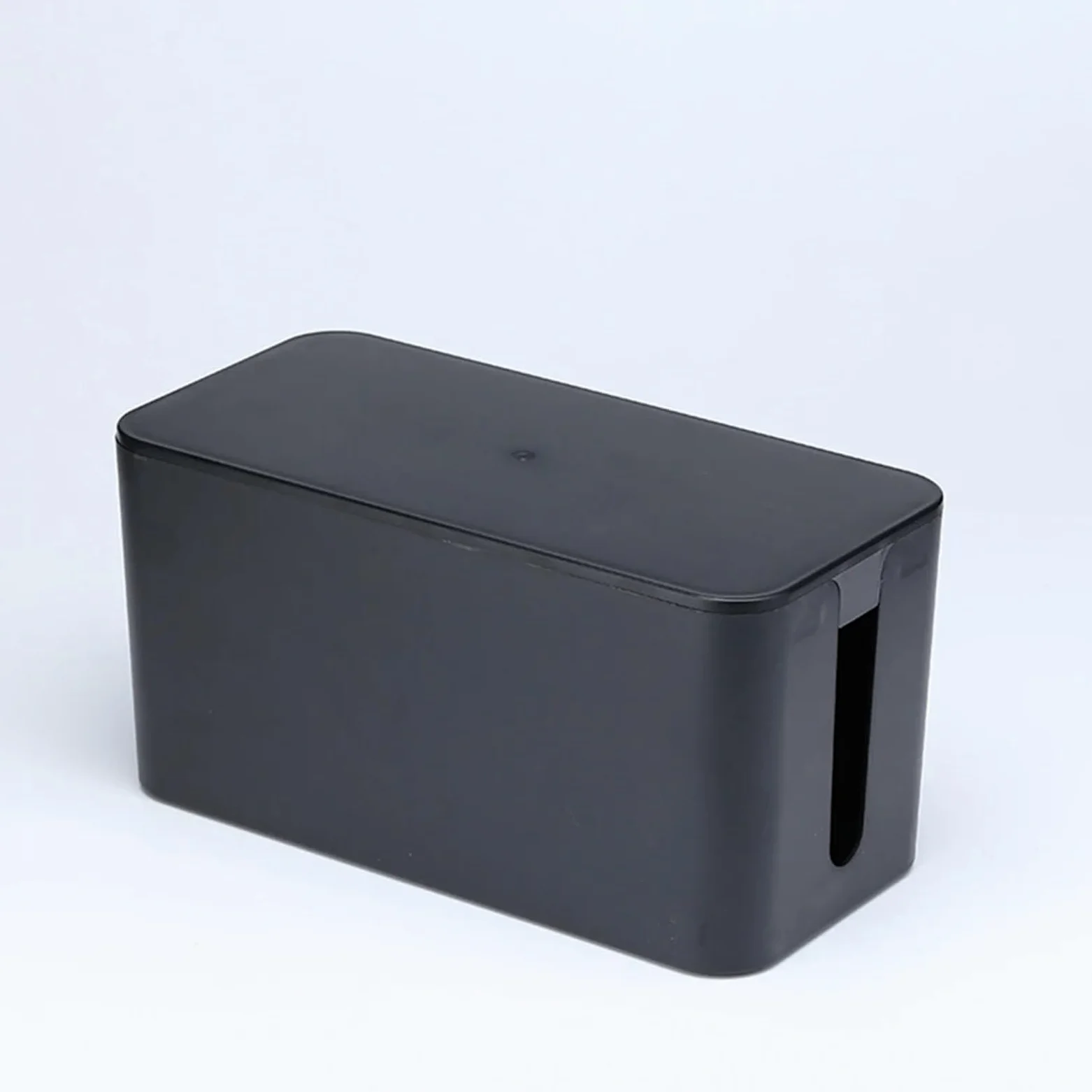 Organizzatore di Cavi Scatola di Protezione for Presa di Cavo di Alimentazione in plastica da Tavolo 1PC Scatola for organizzatore di Cavi Dati Multifunzione per Riporre I Cavi(Black)