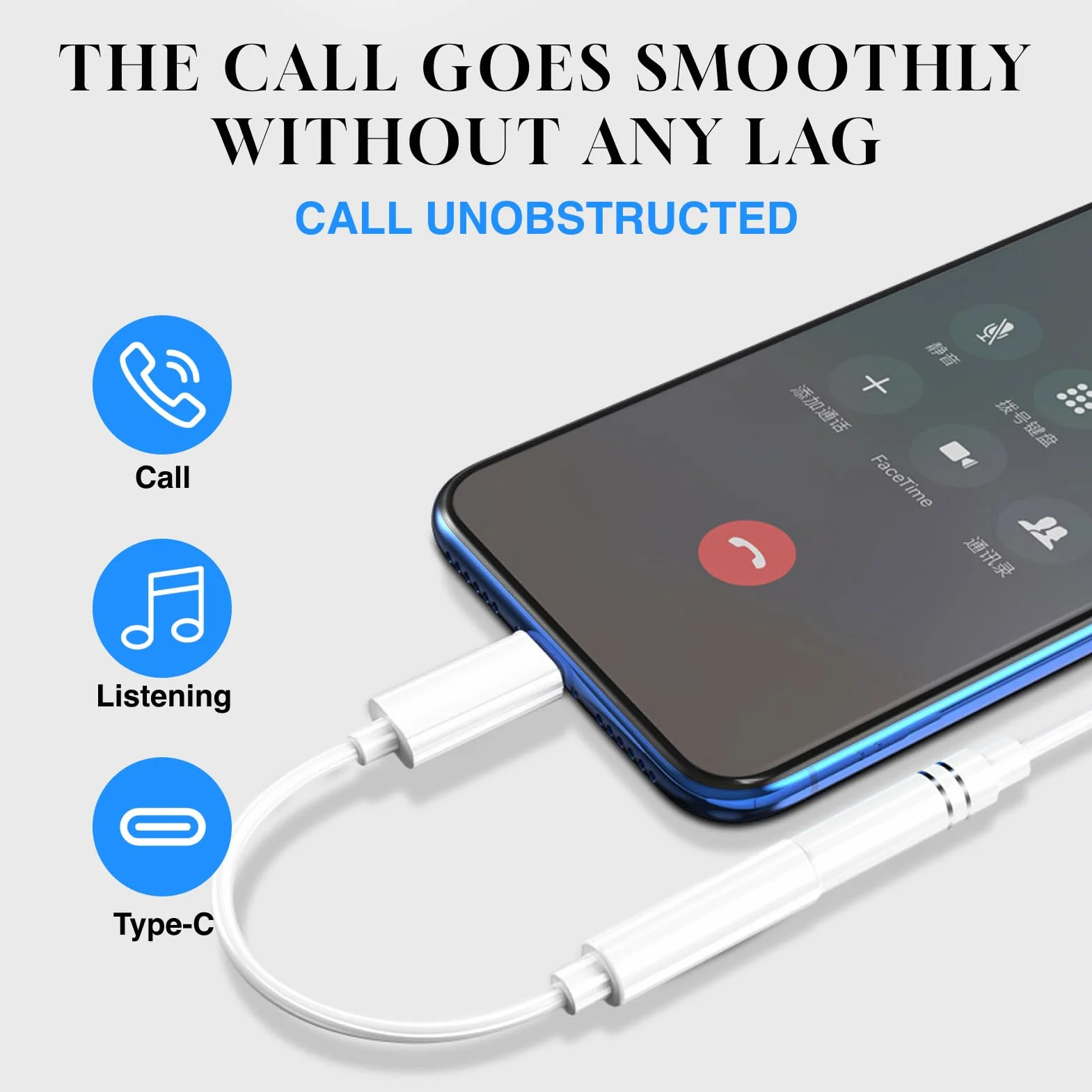 Adattatore USB C a jack AUX da 3,5 mm per OnePlus, Huawei, Samsung, Xiaomi, colore: bianco, plug and play, compatibile con molti dispositivi