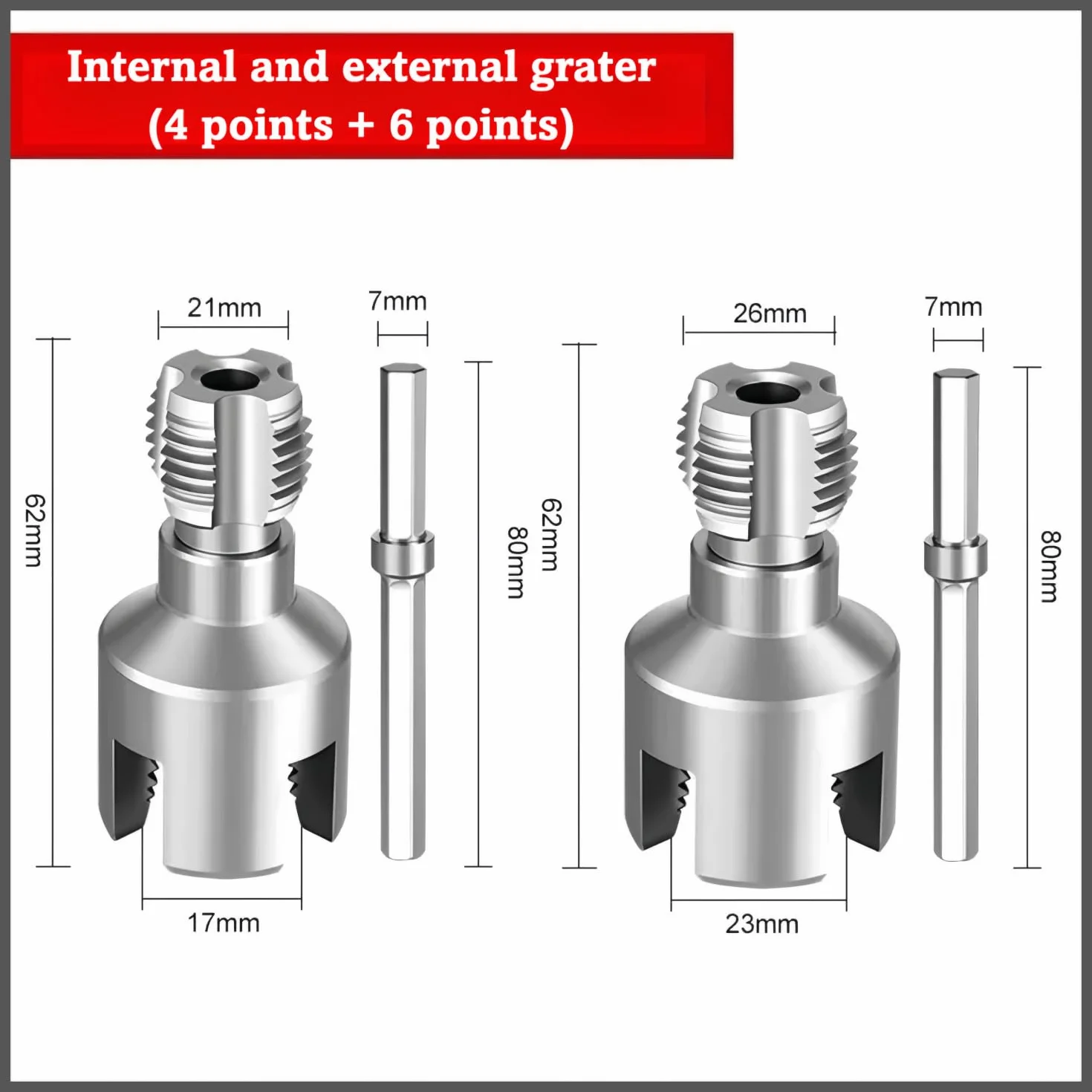 Integrated Internal & External Pipe Threading Tool,2025 New Pipe Thread Cutting Tool,1/2'' & 3/4'' PVC Pipe Threader Kit,Electric Drill Compatible Threader Kit for Home Repair (1/2''+3/4'')