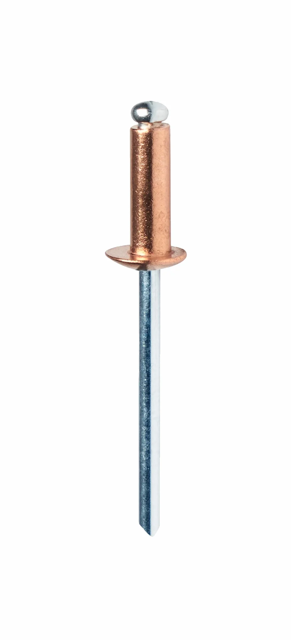 Rapid Rivetti in Alluminio Ø4 x 10 mm Scatola da 50 - Rivestiti in Rame per Grondaie e Lamiere